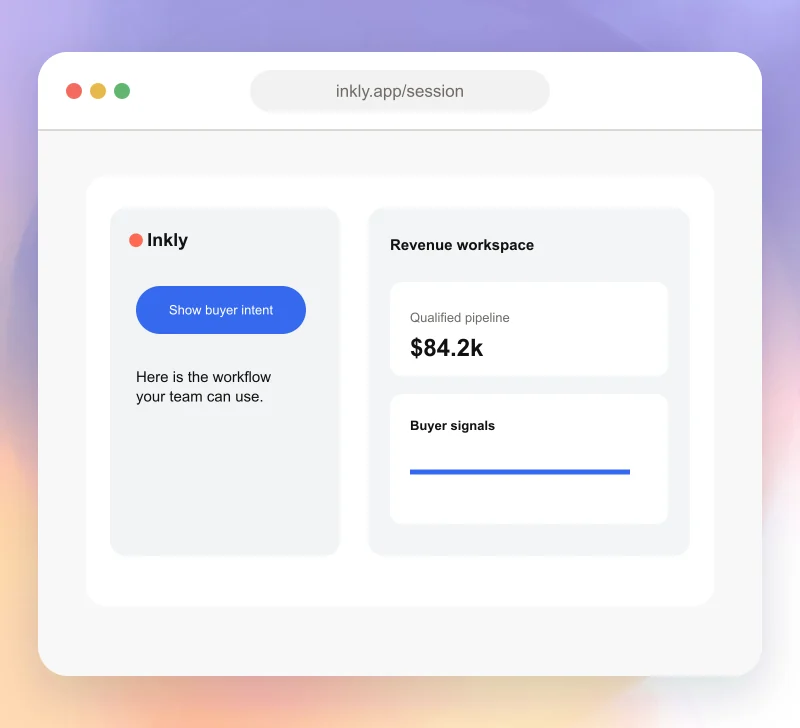 A product conversation embedded inside a landing page
